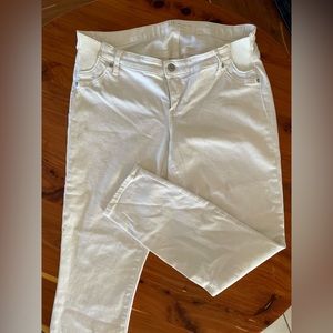 Gap 14 long Maternity jeans white